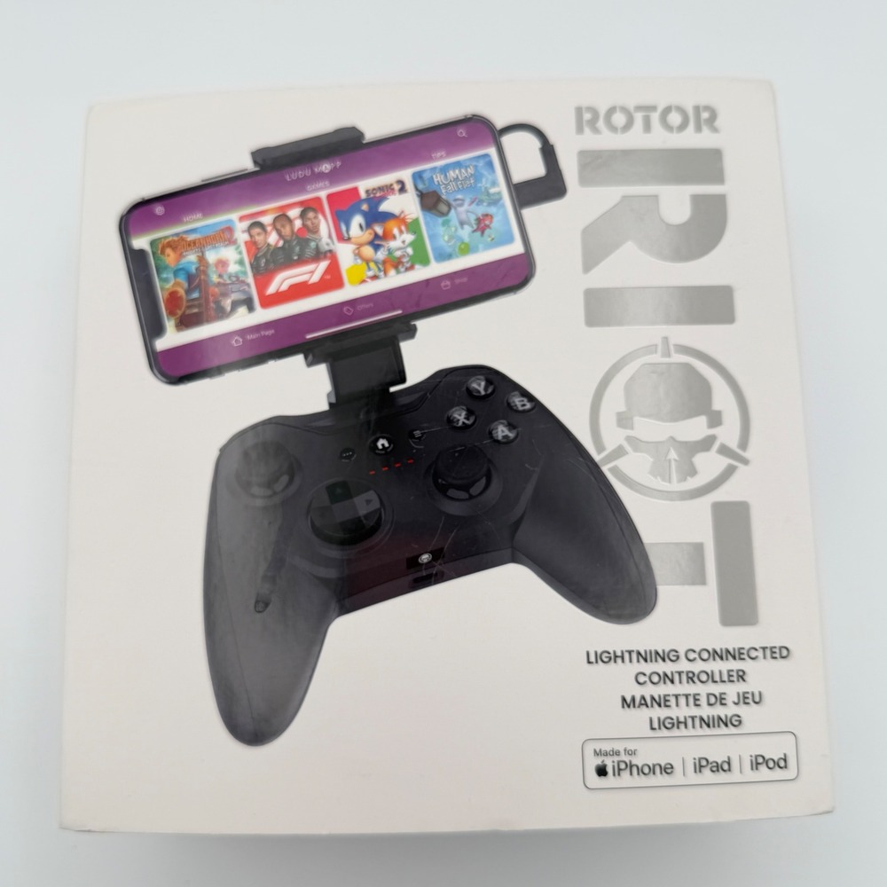 Rotor Riot Lightning Connected Game Controller Black NEW Open‎ Box